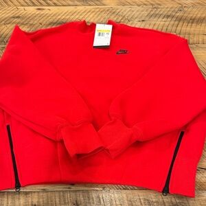 Nike Women’s Red Tech Crew Sweatshirt